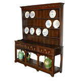 George II English Geometric Oak Potboard Dresser