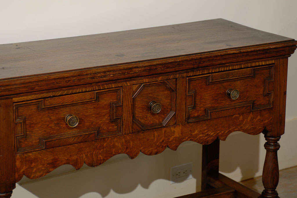 English Jacobean Style Dresser Base/Server at 1stdibs