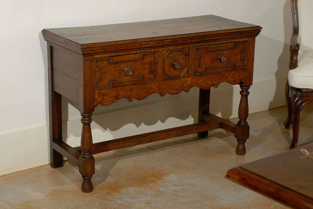 English Jacobean Style Dresser Base/Server at 1stdibs