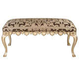 Hand-Painted Lucarini Upholstered Bench