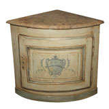 Painted Corner Cabinet with faux marble top