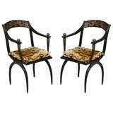 Pair of Painted Regency Style Chairs