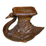 Mid C Italian Majolica Swan