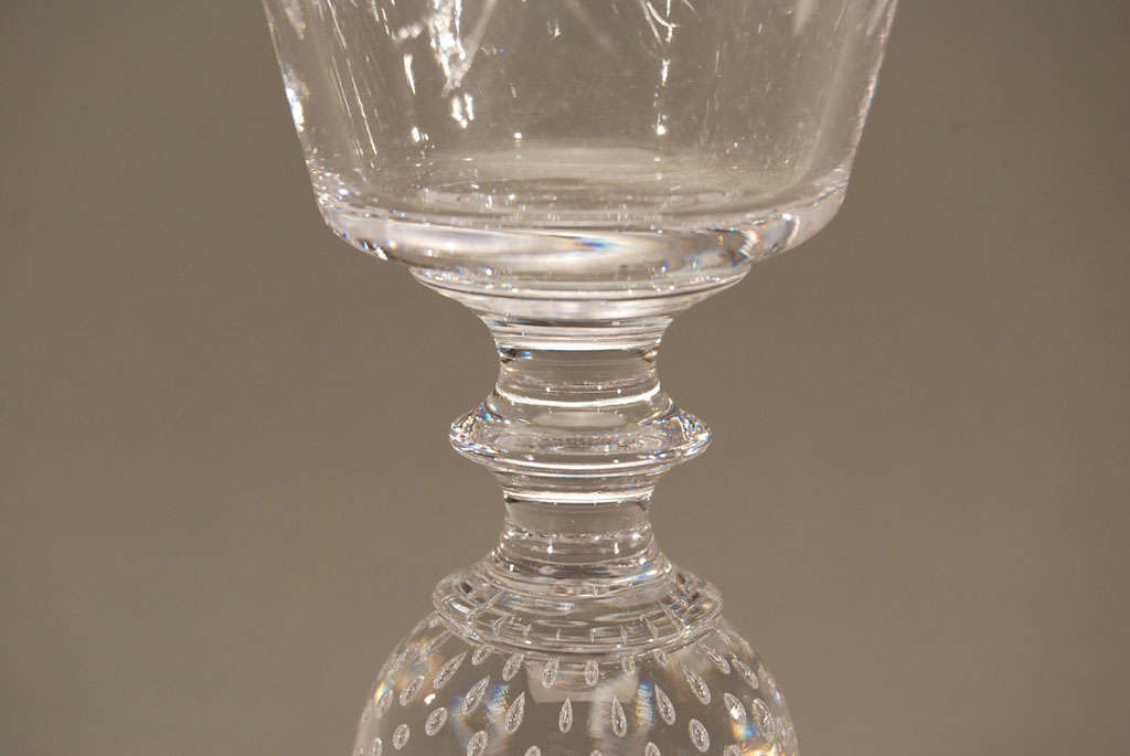 Matched Pair of Crystal Trumpet Vases-Pairpoint For Sale 2