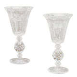 Matched Pair of Crystal Trumpet Vases-Pairpoint