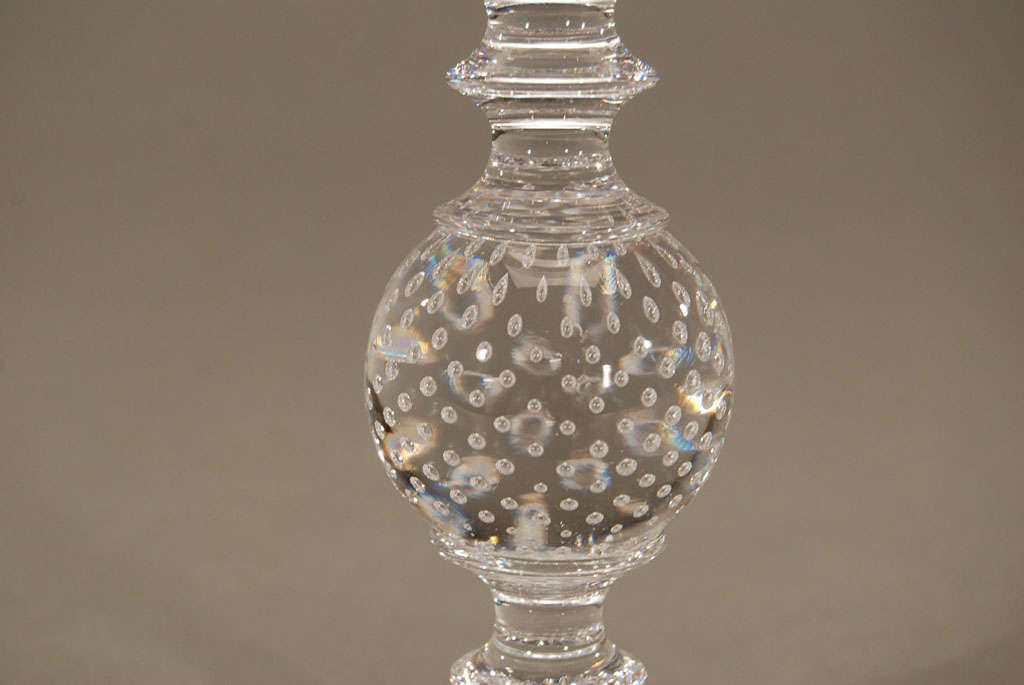 Matched Pair of Crystal Trumpet VasesPairpoint For Sale at 1stDibs