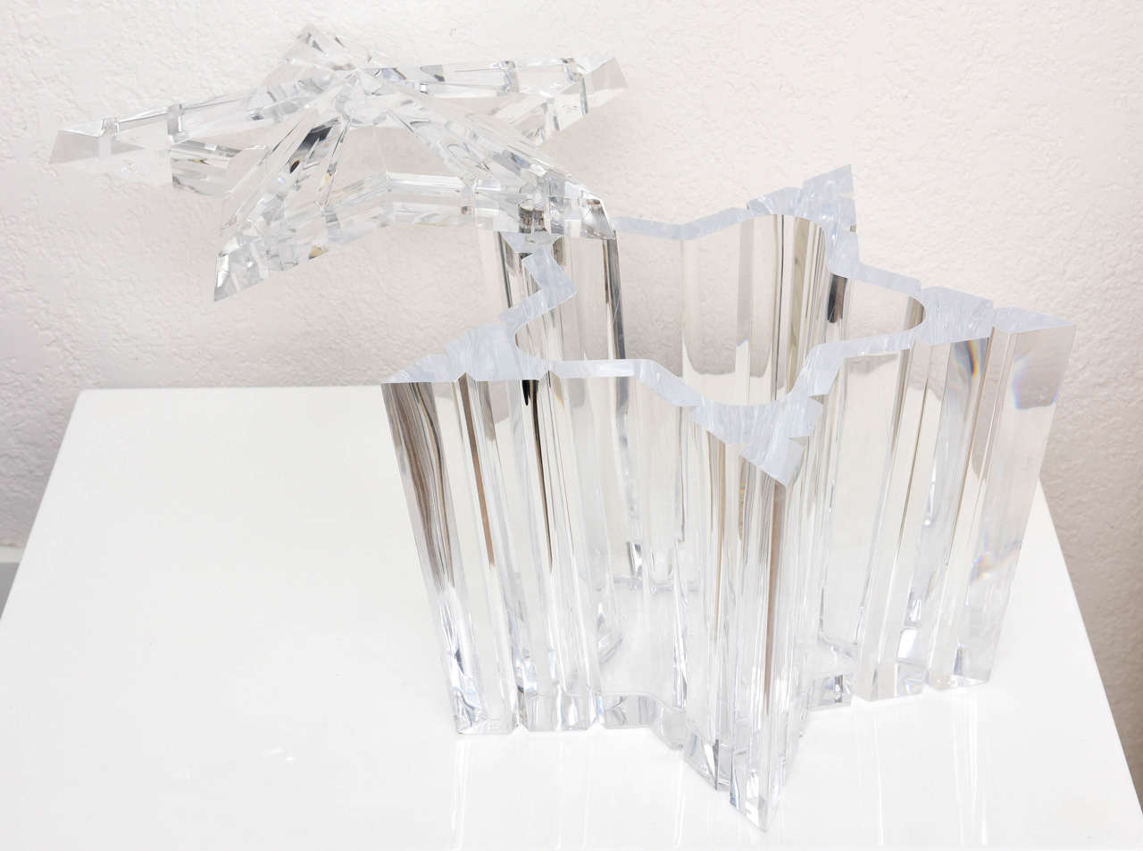 Eiskübel aus Lucite im Hollywood-Regency-Stil mit sternförmiger Form 1