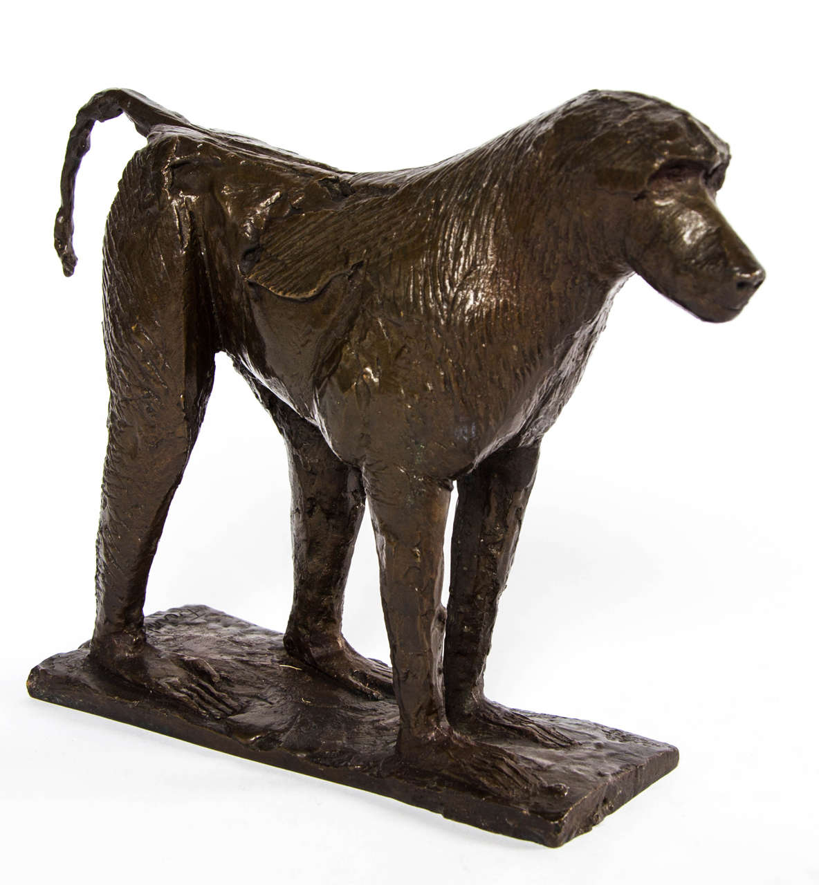 Baboon by Dame Elisabeth Frink, R.A. (1930-1993).
A bronze study of a baboon set on an integral base with a dark brown patina
signed and numbered 'Frink 8/9' to the base.

Conceived in 1976.

Literature: B. Robertson (ed) Elisabeth Frink,
