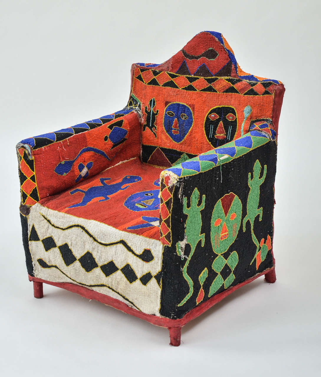african beaded chair