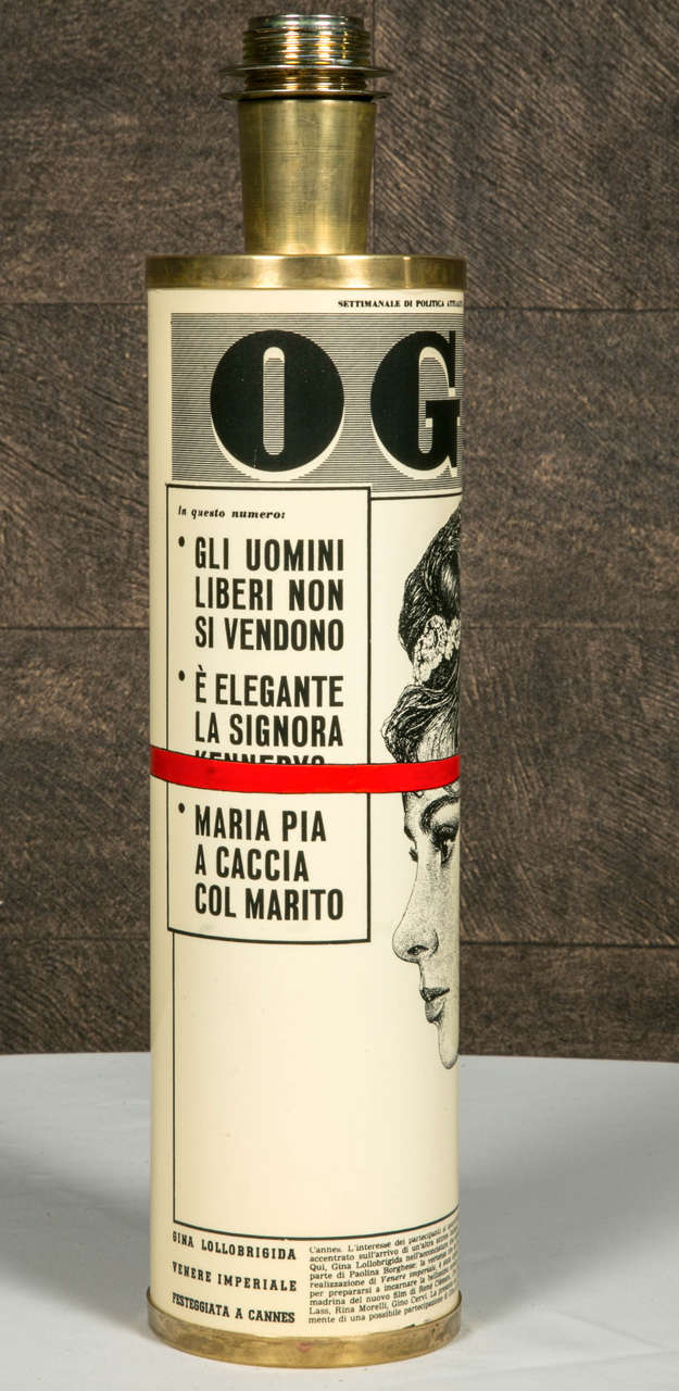 Metal Piero Fornasetti Iconic Table Lamp, 1960