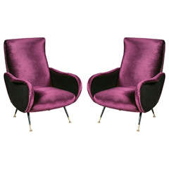 Vintage 1950 Pair of Marco Zanuso Armchairs