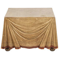 Leather Faux Draped Coffee Table by Marge Carson