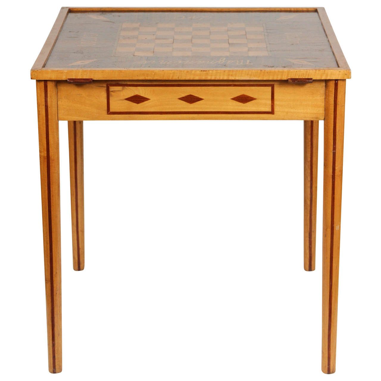 Inlay Checkerboard Game Table For Sale at 1stDibs