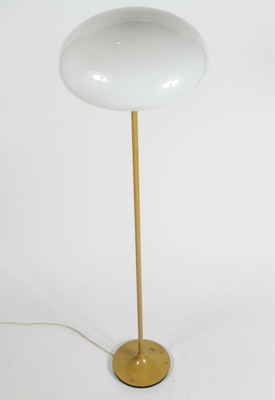 A Bill Curry-designed stemlite floor lamp designed in the 1960s and produced by Curry's company, design line. 
Globe is 13