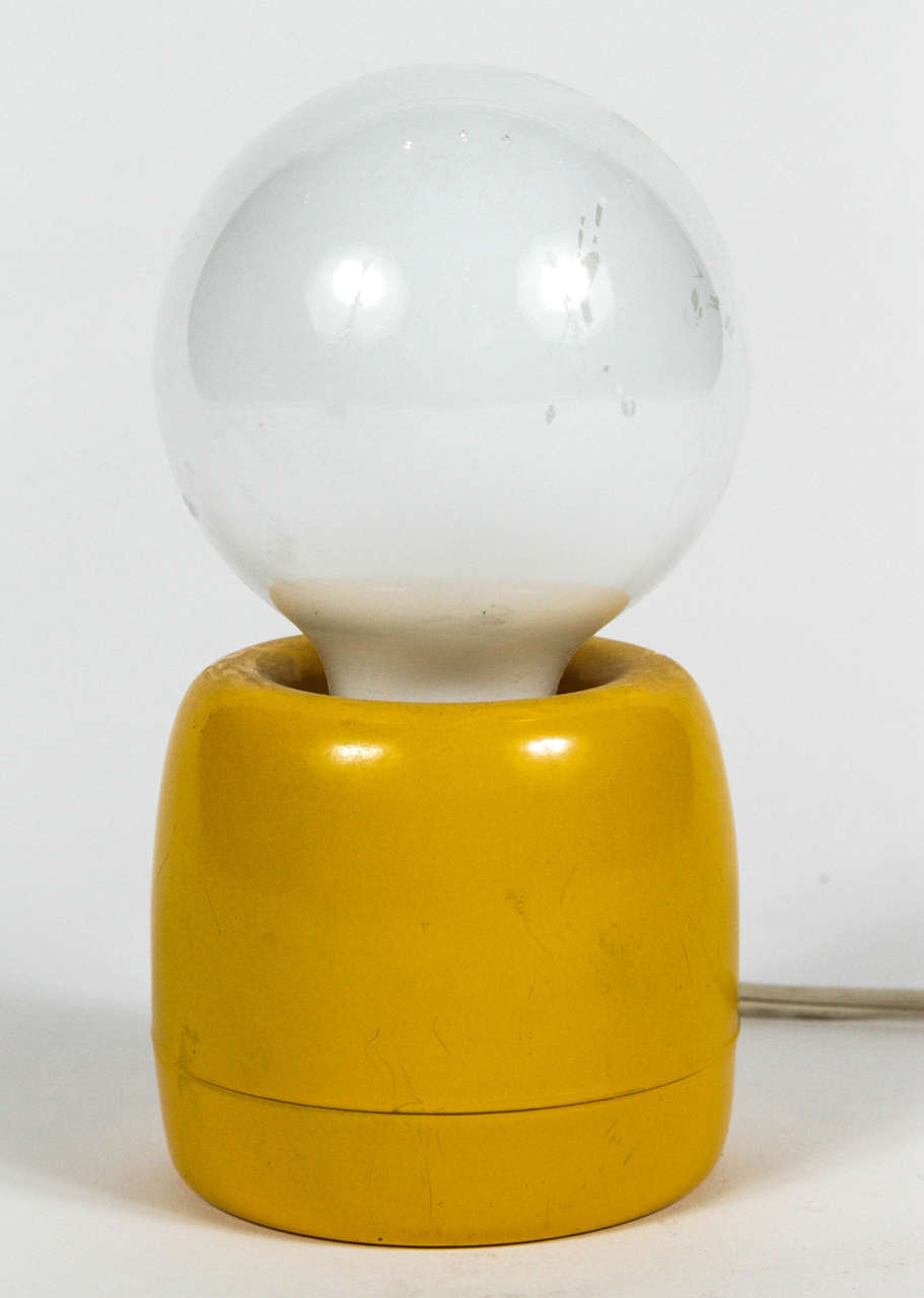 Bill Curry Luvlite Model V-3 Table Lamp in Yellow, Size Small