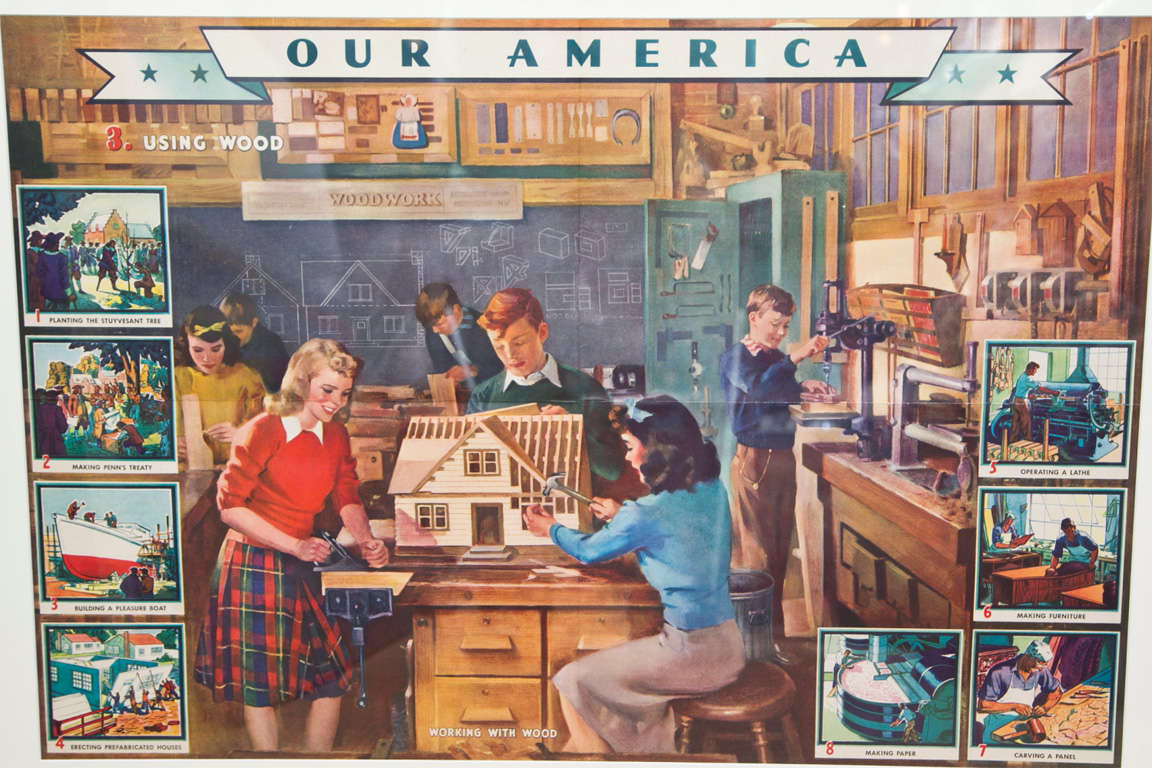 American 1940's Framed 