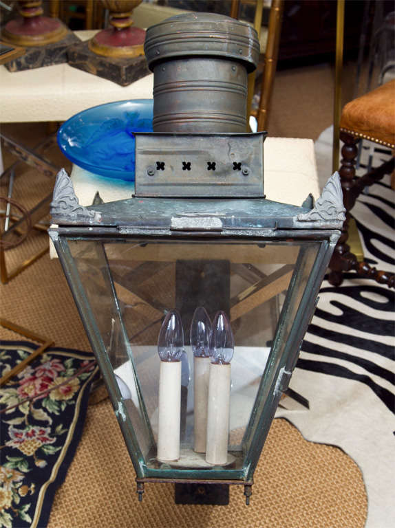 Pair of Large 19th Century Copper Wall Lanterns