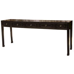 Vintage Long & Elegant Chinese Chippendale Style Console Table