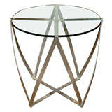 John Vesey aluminum and glass side table