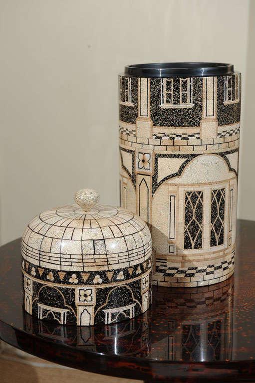 Fornasetti Style Covered Tower Box 1
