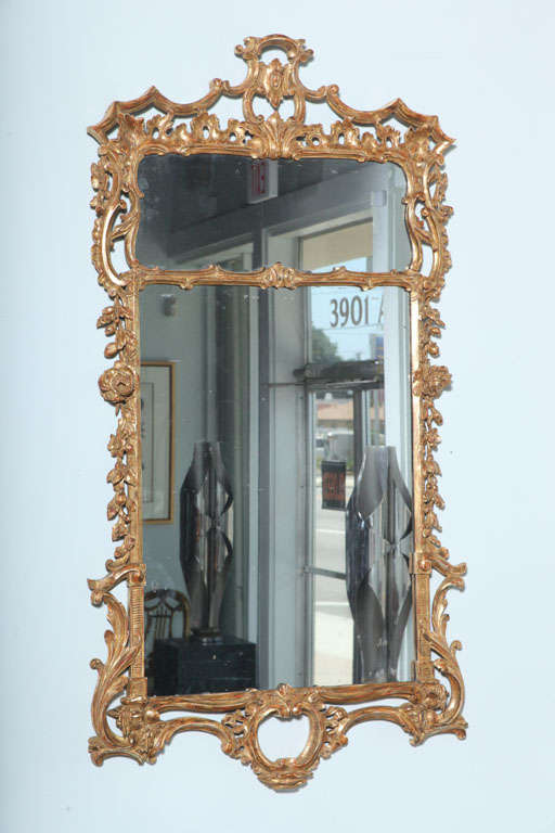 Fine Pair of George III Giltwood Mirrors, Probably Irish In Excellent Condition In Hollywood, FL