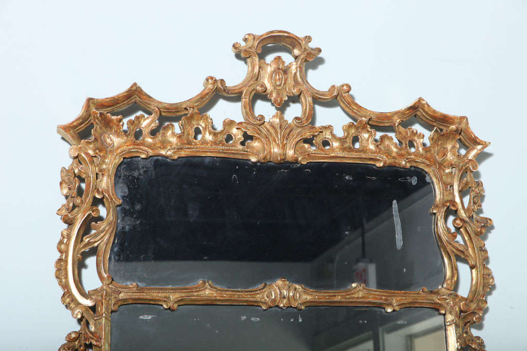18th Century and Earlier Fine Pair of George III Giltwood Mirrors, Probably Irish