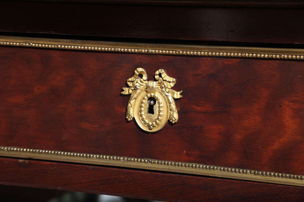 Fine Directoire Mahogany and Brass Inlaid Desk For Sale 3