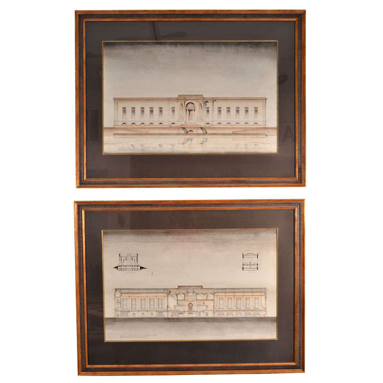 Set of 2 "A Design for a Naval Academy"