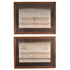 Vintage Set of 2 "A Design for a Naval Academy"