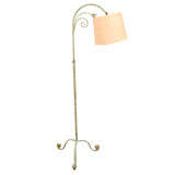 Vintage green painted metal floor lamp