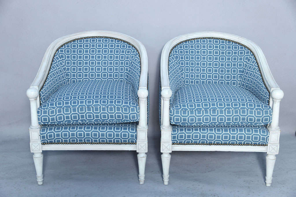 French Pair of Bergère Chairs