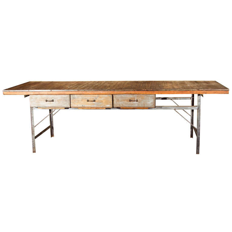 Long Work Table Console