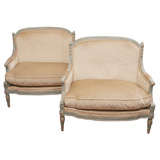Pair of  Louis XVI Marquise Chairs
