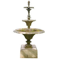 Three-Tier English Stoneware Fountain