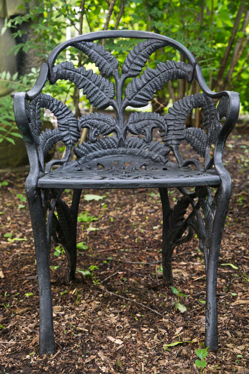 American Exceptional Rare Marked New York Fern Set