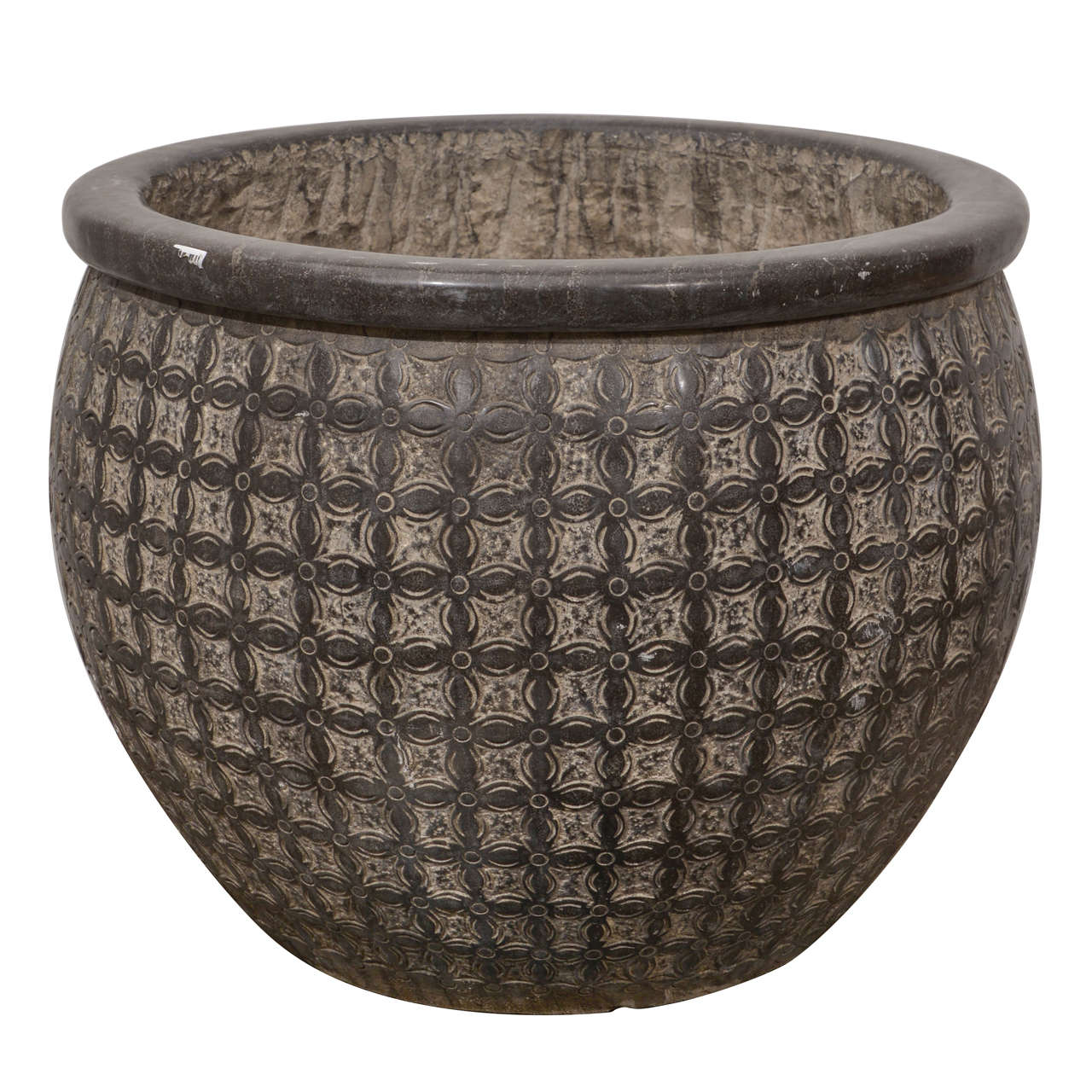 Hand Carved Stone Jar For Sale at 1stdibs