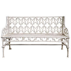 Pair of Gothic Style Cast Iron Benches