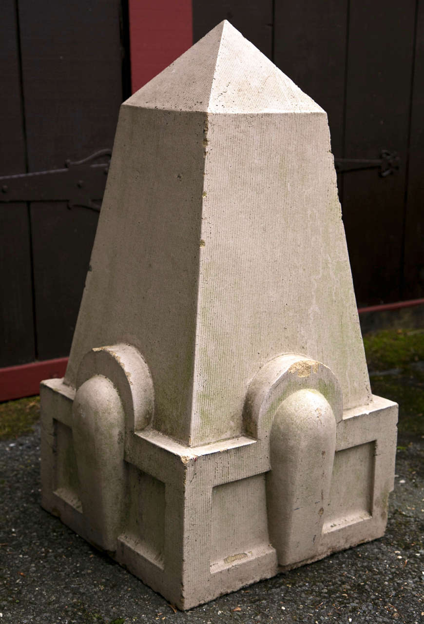 Pair of Art Deco Glazed Terra Cotta Finials For Sale at 1stdibs