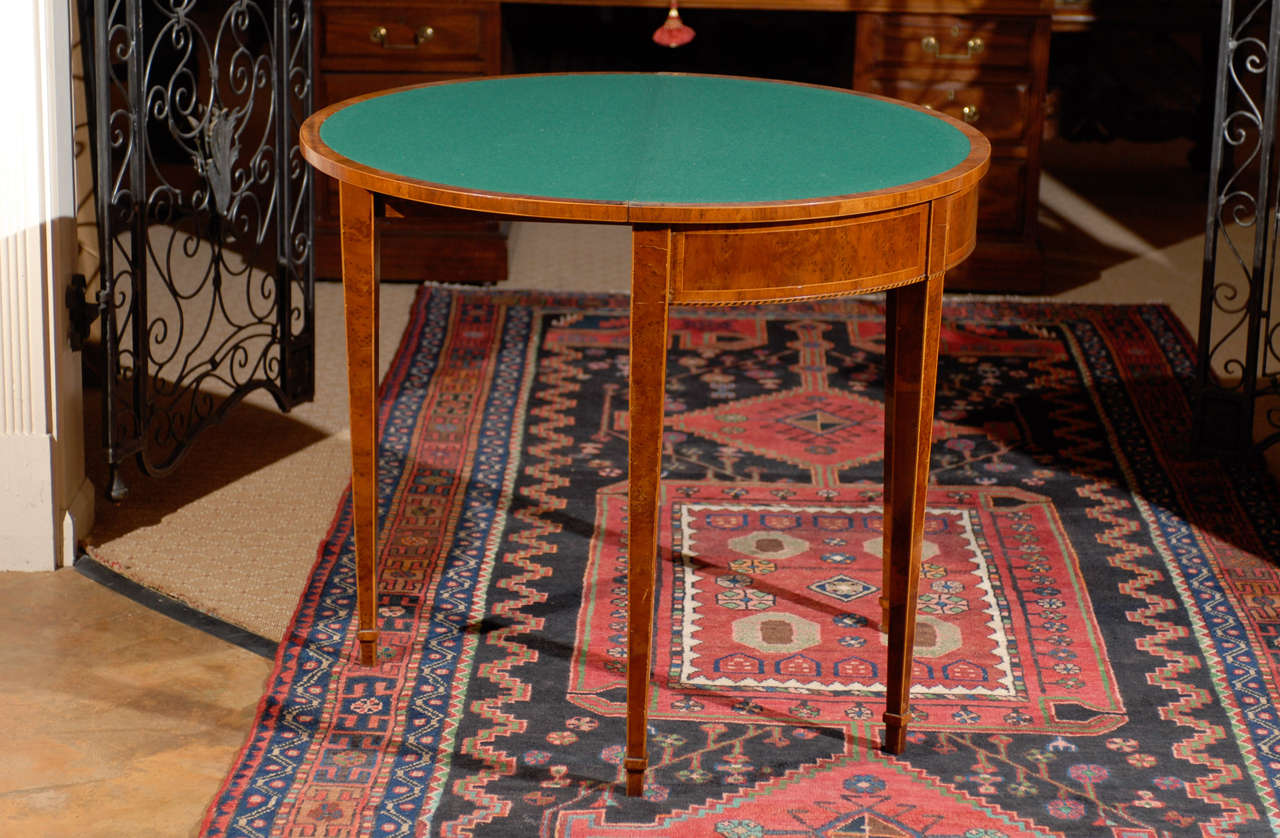 Vintage Demilune Game Table 4