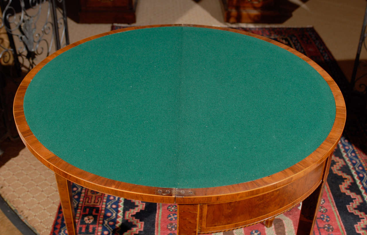Vintage Demilune Game Table 2