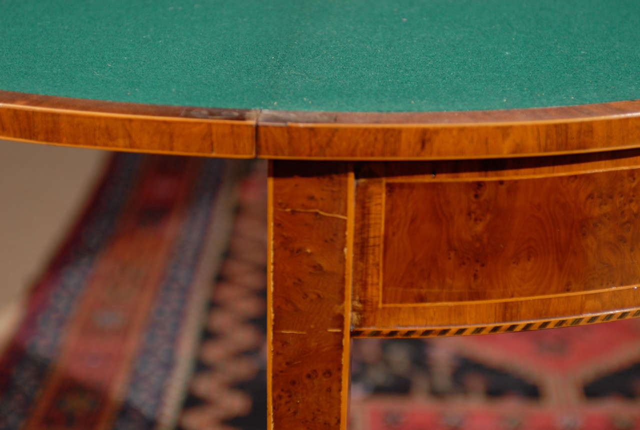 Vintage Demilune Game Table 3