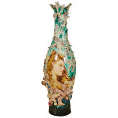 Antique Extraordinary and Unique Vase by Gien