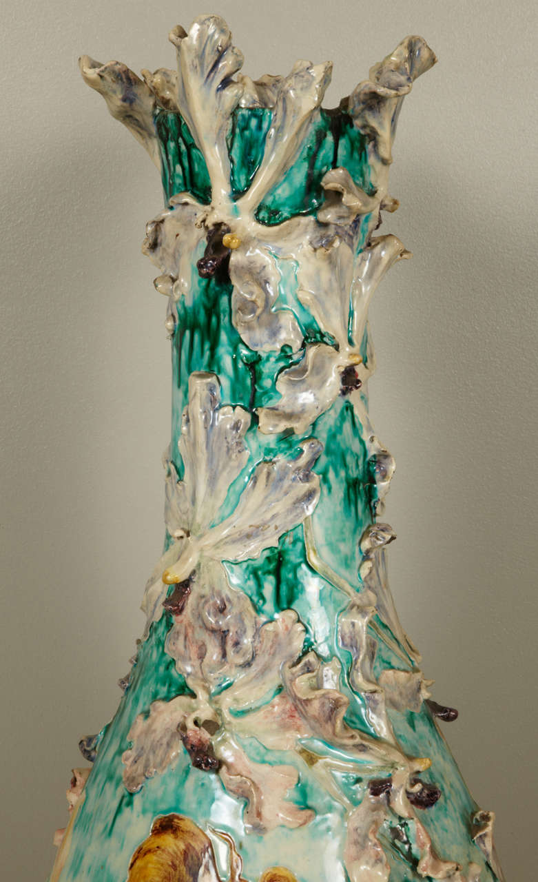 Extraordinary and Unique Vase by Gien For Sale at 1stDibs