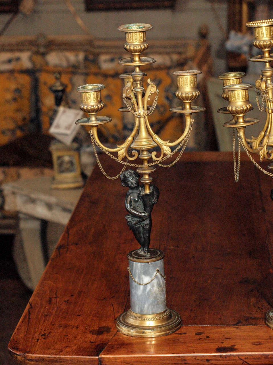 French Pair of Louis XVI period candelabra For Sale
