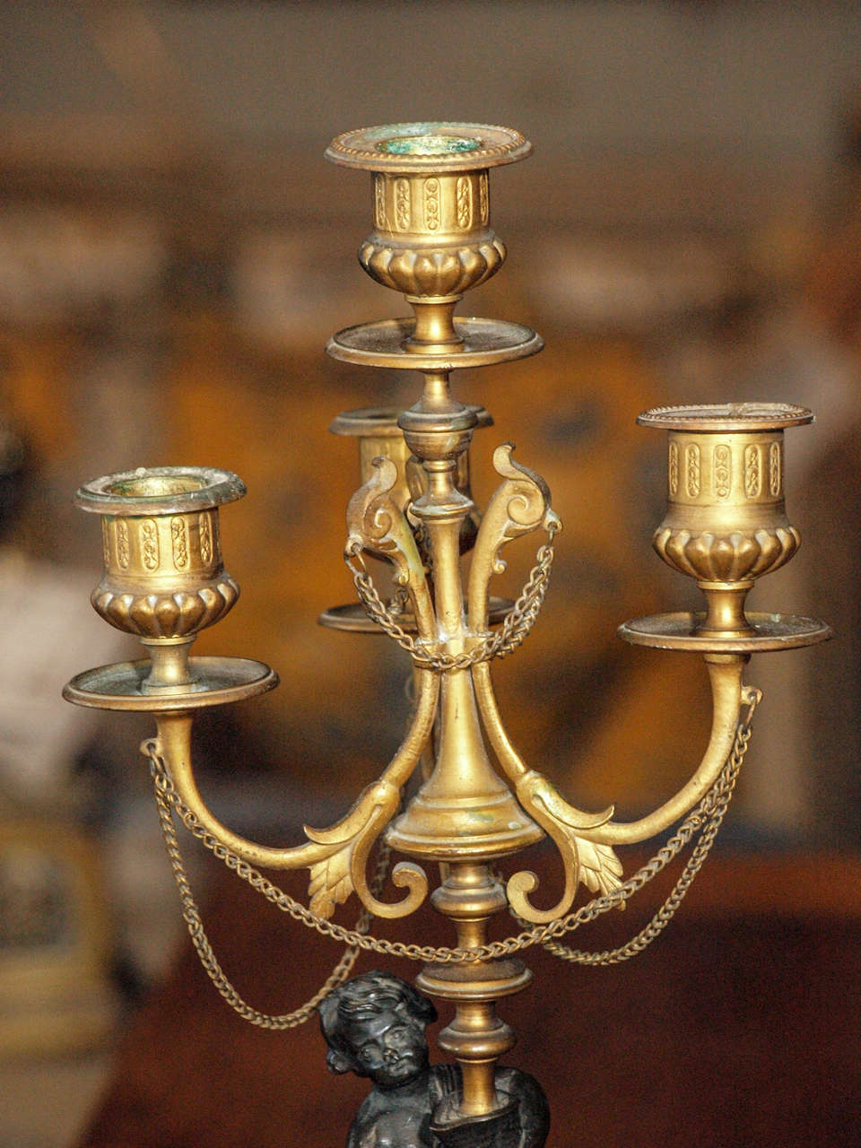 Pair of Louis XVI period candelabra In Good Condition For Sale In New Orleans, LA