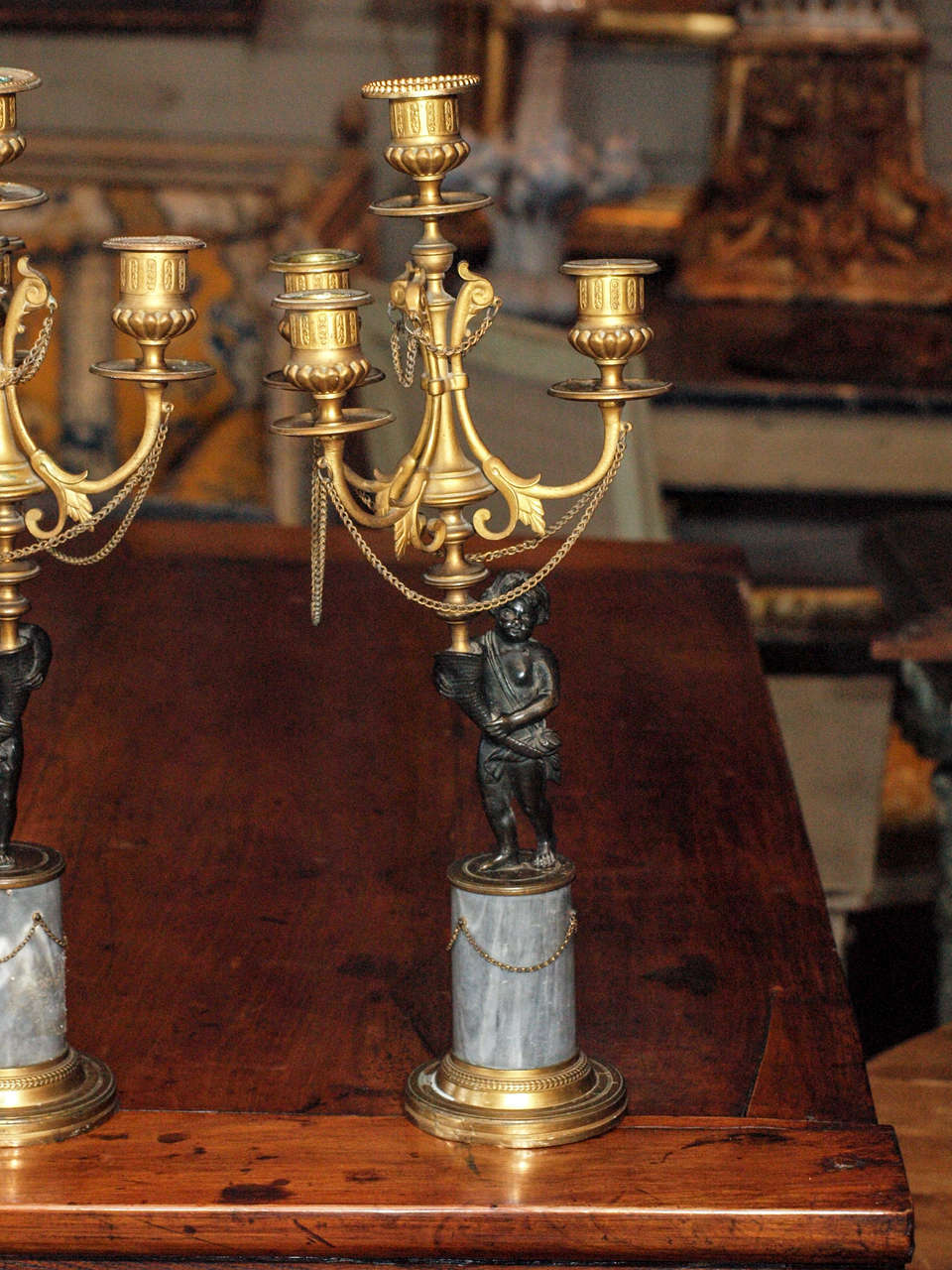 Pair of Louis XVI period candelabra For Sale 1