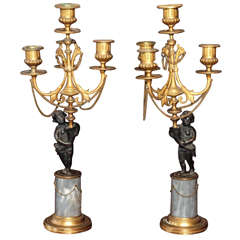 Pair of Louis XVI period candelabra
