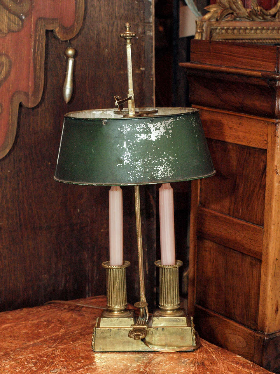 19th Century Directoire Bouillotte Lamp