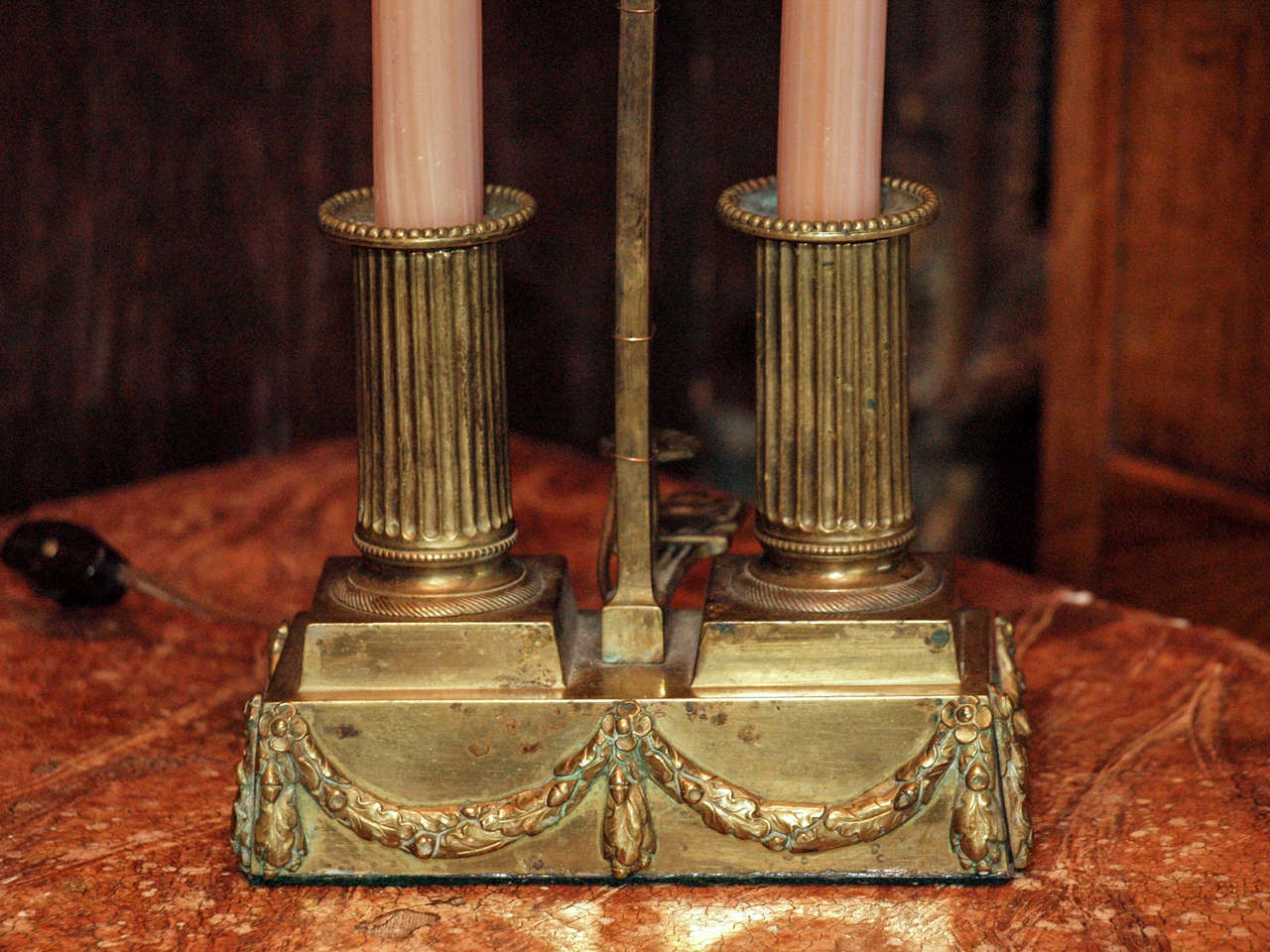 Bronze 19th Century Directoire Bouillotte Lamp For Sale