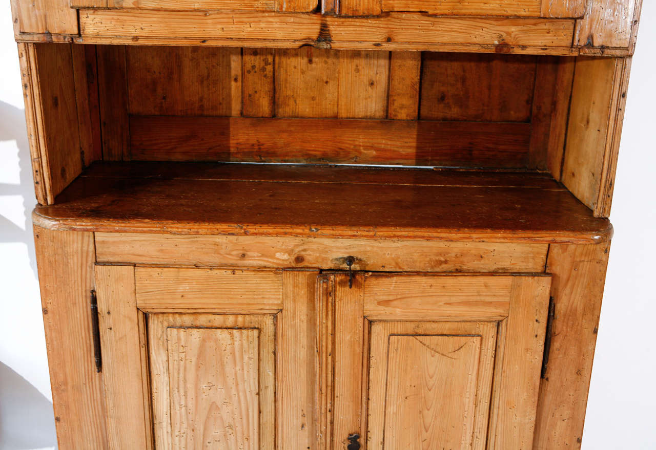 Late 19th Century French Pine Hutch Cabinet 1